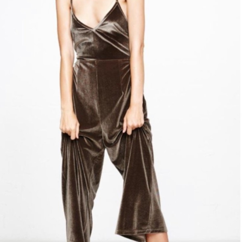 MPC Green Velvet Jumpsuit